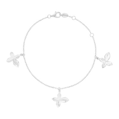 Bracelet argent 925 motif fleur