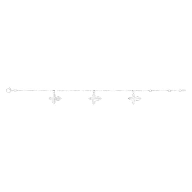 Bracelet argent 925 motif fleur - vue 2