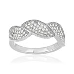 Ring silver 925 zirconias - view 1