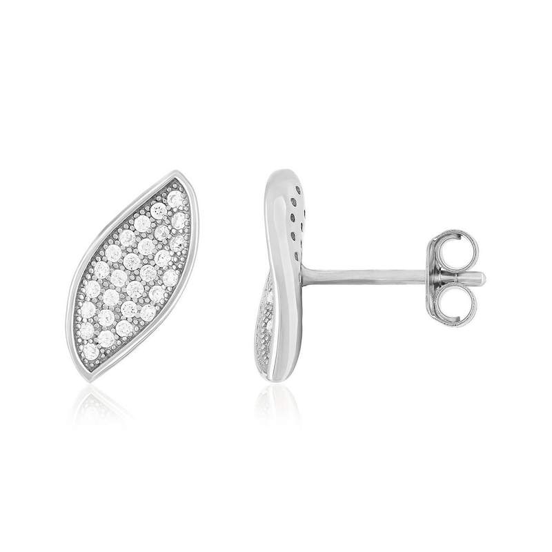 Boucles d'oreilles argent 925 zirconias - vue 1