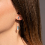Earrings silver 925 zirconias - view worn 1