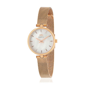 Montre MATY femme bracelet acier inoxydable rose