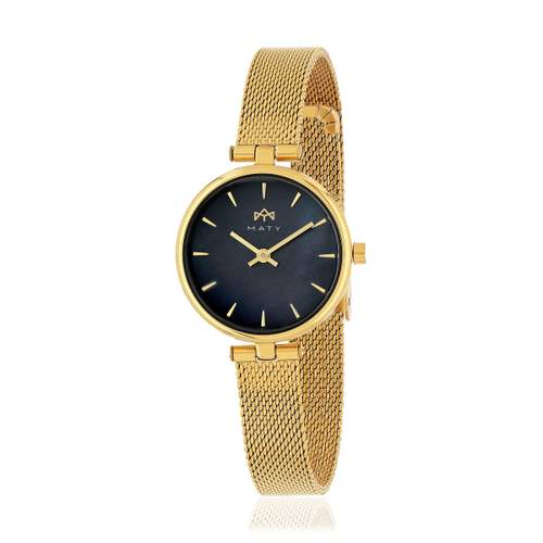 MATY Women's Watch with Gold-Toned Stainless Steel Strap