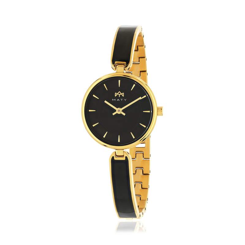 Montre MATY femme bracelet acier inoxydable doré - vue 1