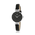 Montre MATY femme bracelet cuir noir - vue 1
