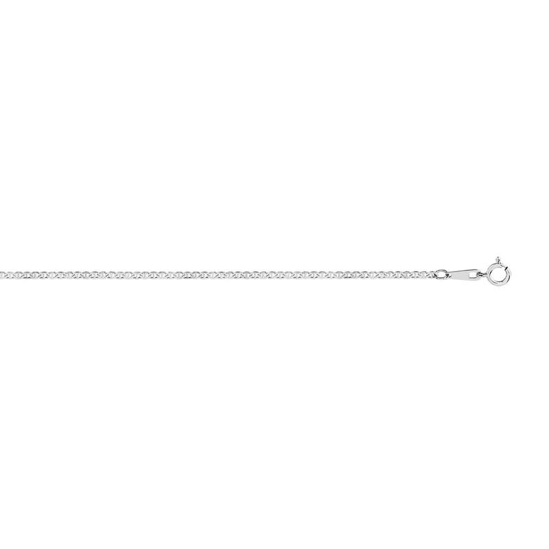 Chaîne or 750 blanc maille marine 55 cm - vue 1