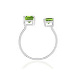 Bague argent 925 cristal vert - vue 2
