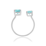 Ring van 925 zilver met blauw kristal - afbeelding 2