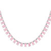 Collier argent 925 zirconias roses 43cm - vue V1