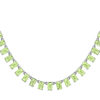 Collier argent 925 cristal vert 43cm - vue V1