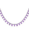 Collier argent 925 zirconias violets 43cm - vue V1