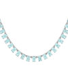 Collier argent 925 cristal bleu 43cm - vue V1