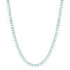 Collier argent 925 cristal bleu 43cm - vue V2