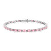 Bracelet argent 925 zirconias roses - vue V1