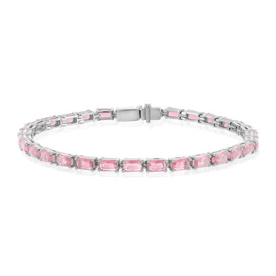 Bracelet argent 925 zirconias roses