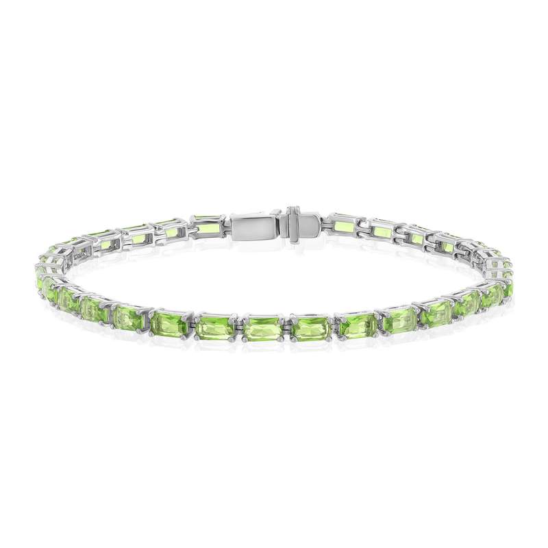 Bracelet argent 925 cristal vert - vue 1