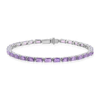 Bracelet argent 925 zirconias violets 18cm