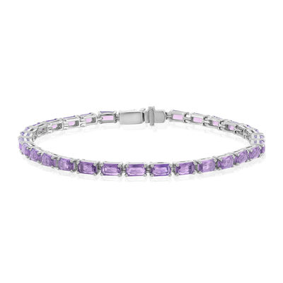 Bracelet argent 925 zirconias violets 18cm
