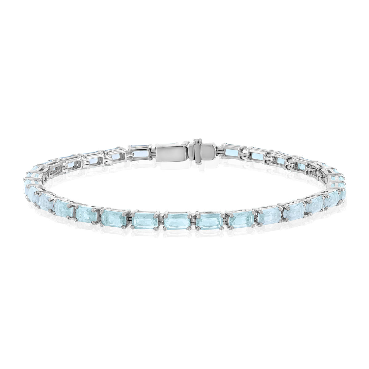 Bracelet argent 925 cristal bleu 18 cm