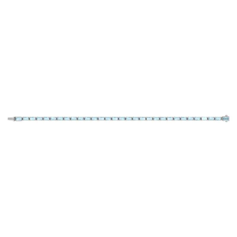 Bracelet argent 925 cristal bleu 18 cm - vue 2
