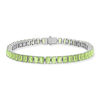 Bracelet argent 925 cristal vert 18 cm - vue V1