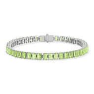 Bracelet argent 925 cristal vert 18 cm