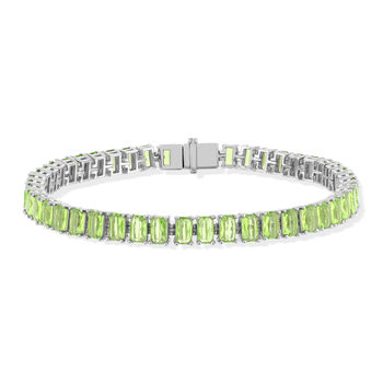 Bracelet argent 925 cristal vert 18 cm
