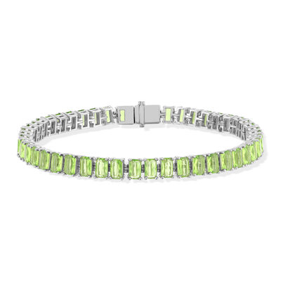 Bracelet argent 925 cristal vert 18 cm