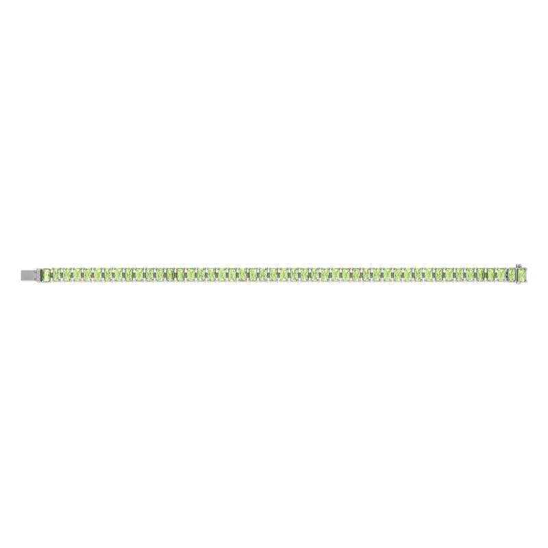 Bracelet argent 925 cristal vert 18 cm - vue 2