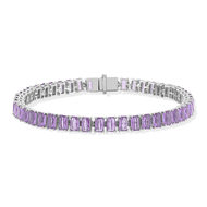 Bracelet argent 925 zirconias violets 18 cm