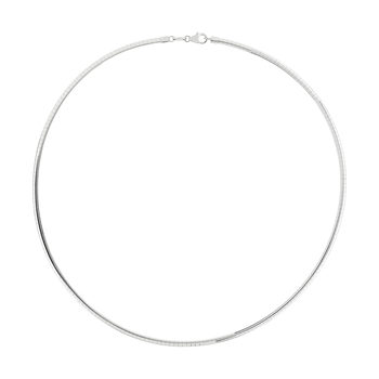 2-tone gold necklace omega flat mesh 42 cm