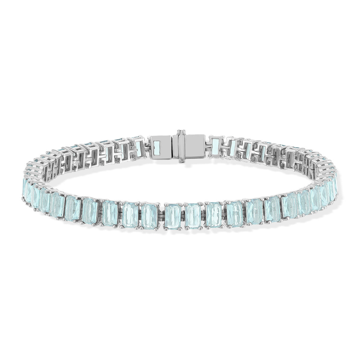 Bracelet argent 925 cristal bleu 18 cm