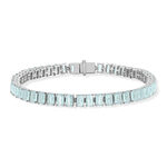 Bracelet argent 925 cristal bleu 18 cm - vue 1