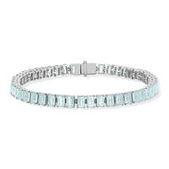 Bracelet argent 925 cristal bleu 18 cm
