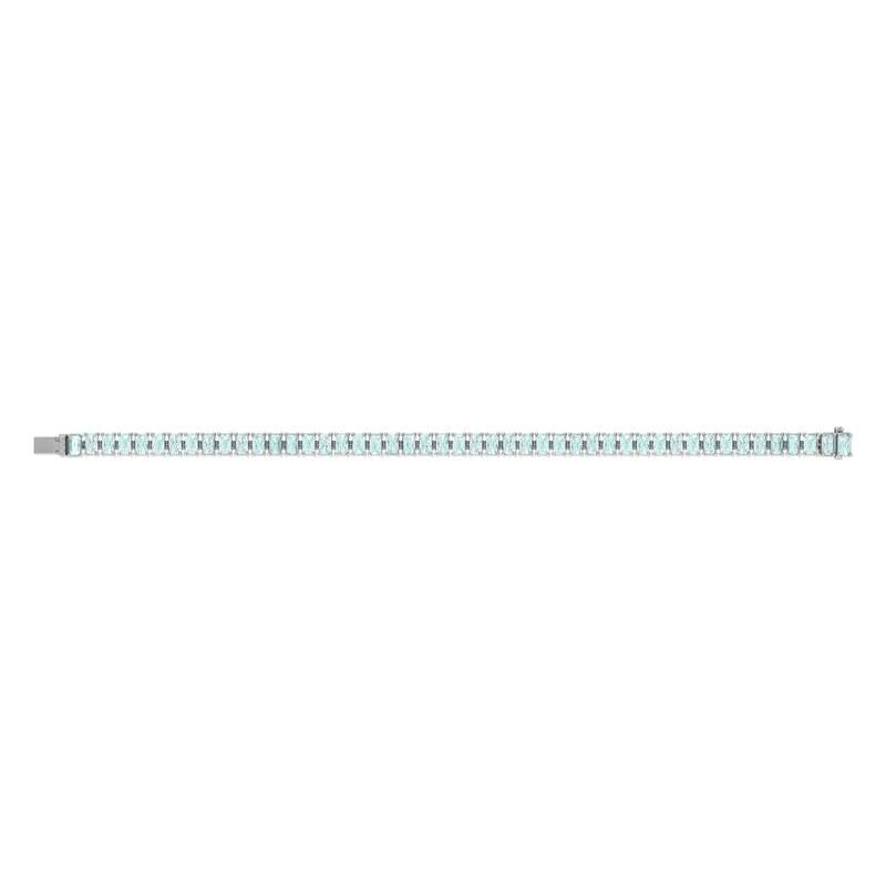 Bracelet argent 925 cristal bleu 18 cm - vue 2