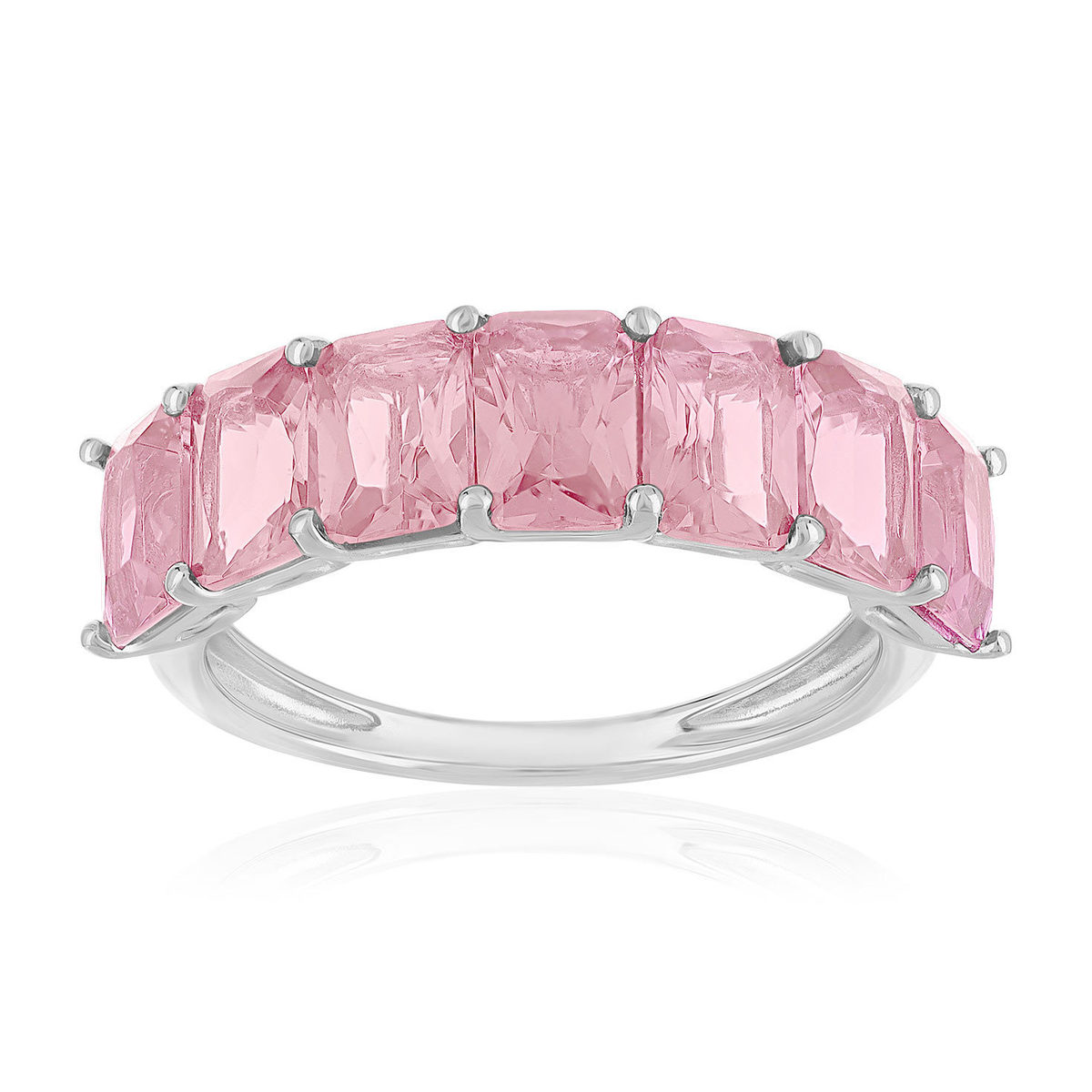 Bague argent 925 zirconias roses