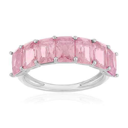 Bague argent 925 zirconias roses