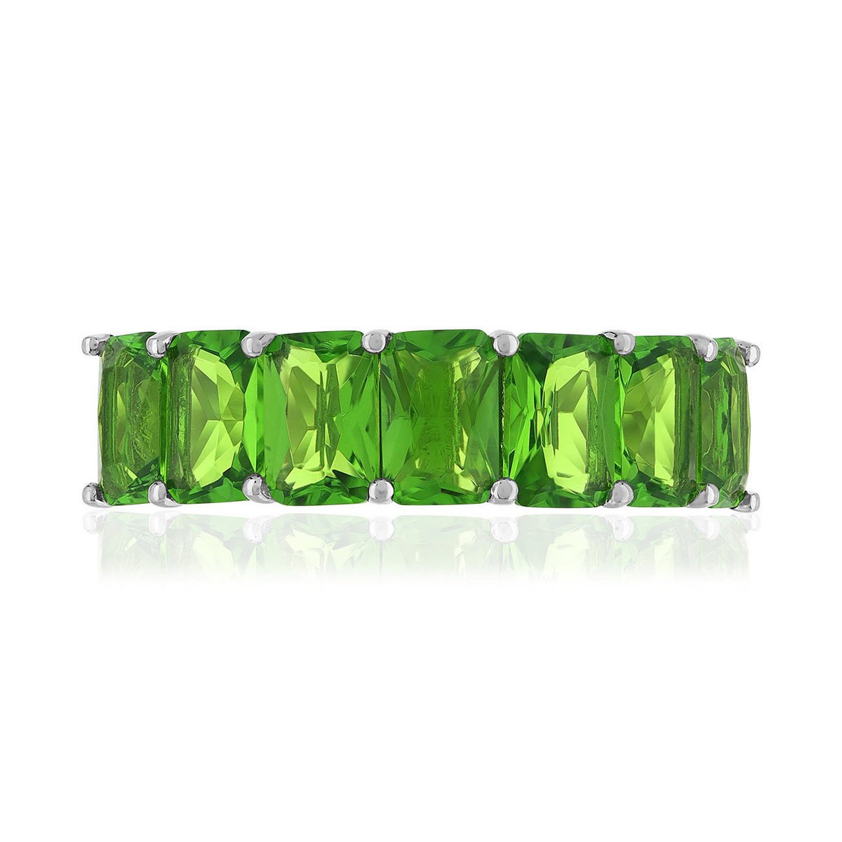 Bague argent 925 cristal vert - vue 3
