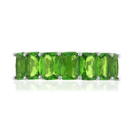 Ring van 925 zilver met groene kristallen - afbeelding 3