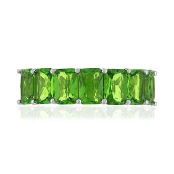 Bague argent 925 cristal vert