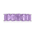 Bague argent 925 zirconias violets - vue 3