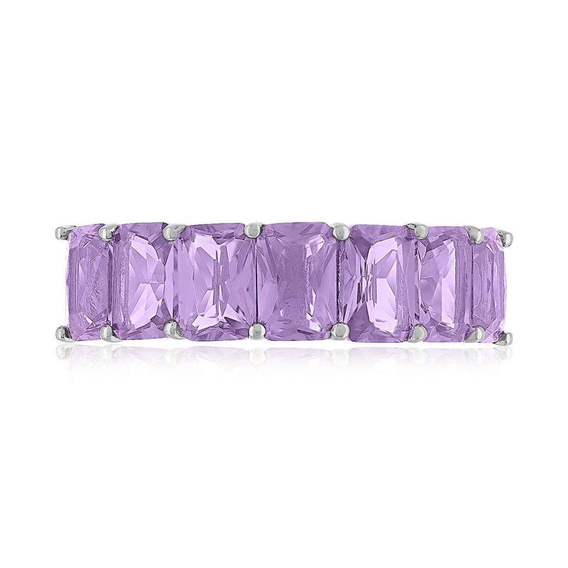 Ring van 925 zilver met paarse zirkonia's - afbeelding 3