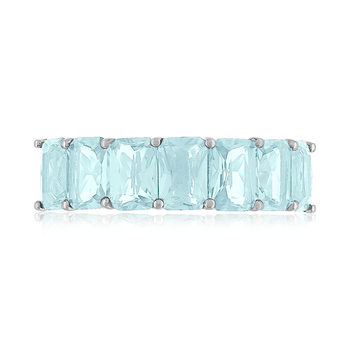 Bague argent 925 cristal bleu