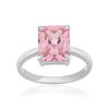 Bague argent 925 zirconia rose - vue V1