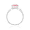Bague argent 925 zirconia rose - vue V2