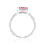 Bague argent 925 zirconia rose - vue 2