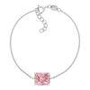 Bracelet argent 925 zirconia rose - vue V1