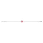 925 sterling silver bracelet with pink zirconia - view 2
