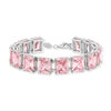 Bracelet argent 925 zirconias roses - vue V1