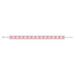 Bracelet argent 925 zirconias roses - vue 2